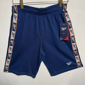 Reebok Shorts Boys M 10/12 Navy Big Side Pockets Athletic Sporty Athletic‎ New